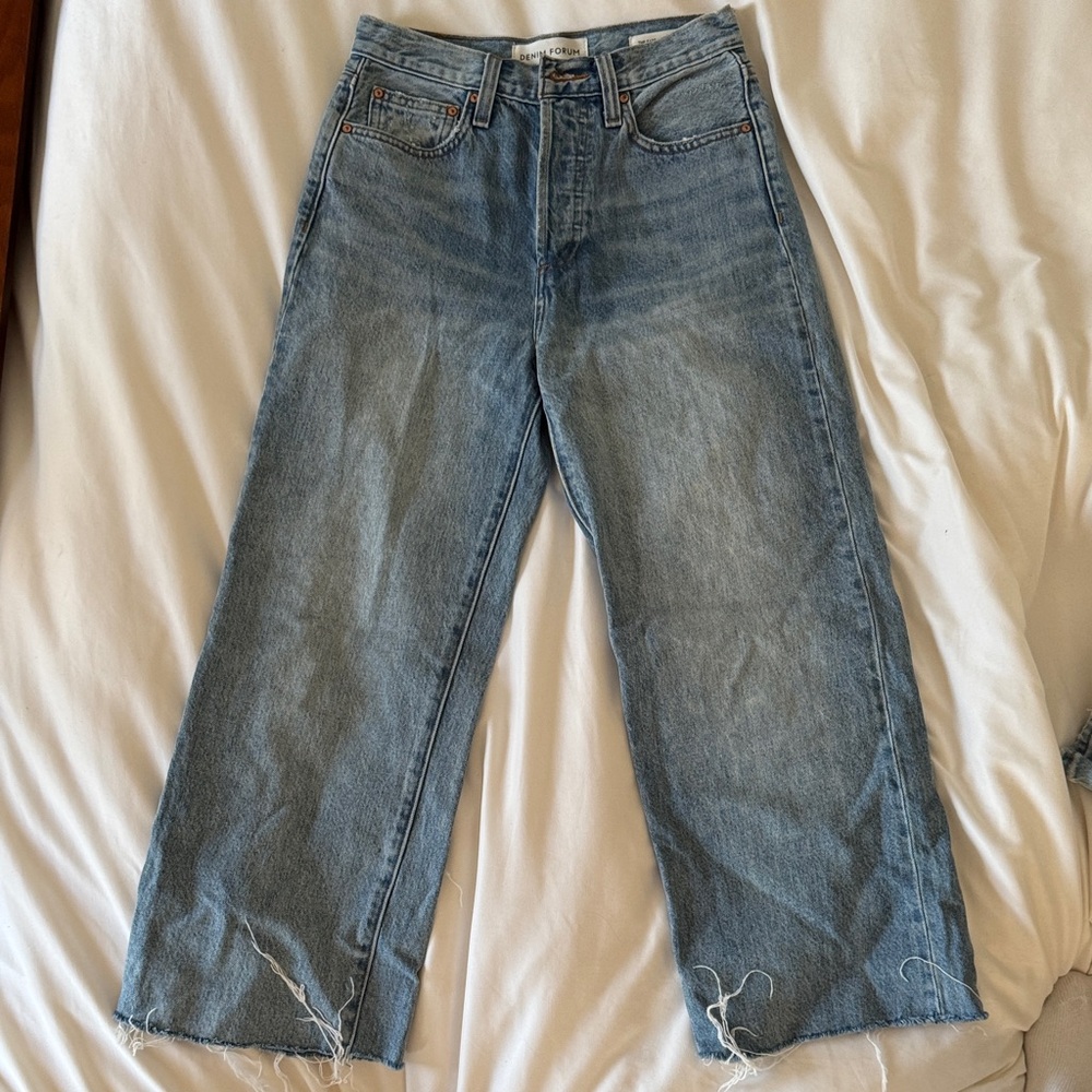 Denim Forum Blue Ankle & Cropped Jeans